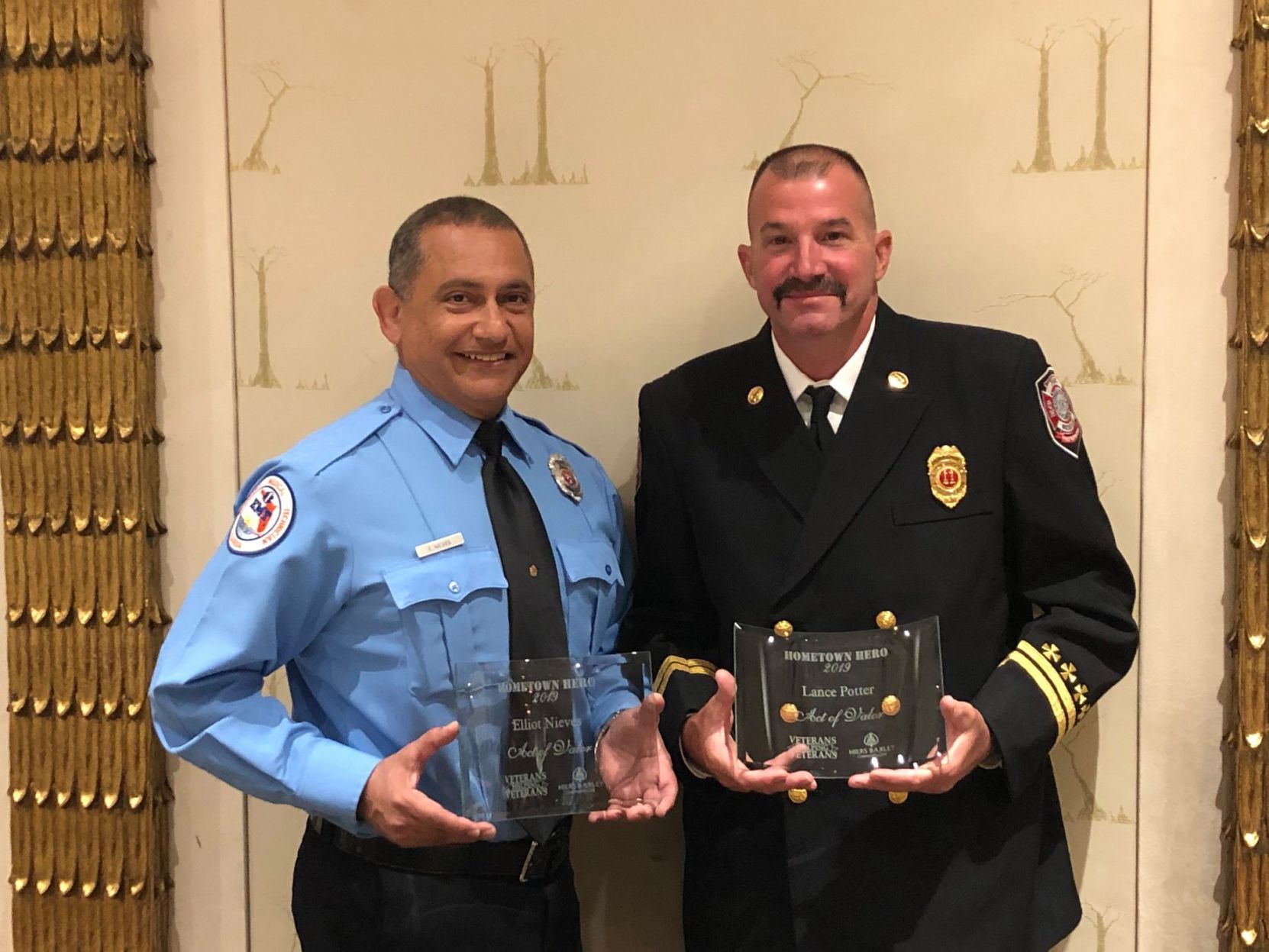 Business honors firefighters